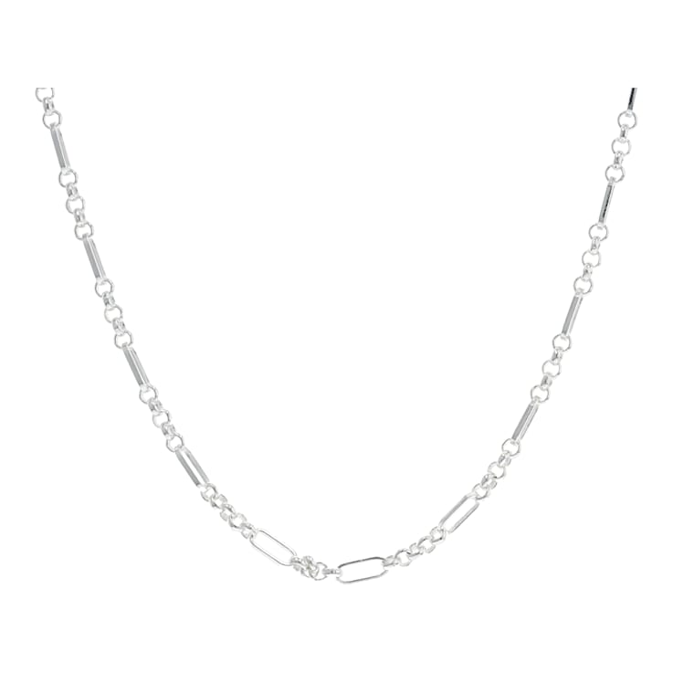 Mixed Chain Necklace Set Of 3 In Sterling Silver