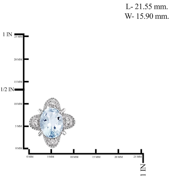 Sky Blue Topaz & Accent White Diamond Sterling Silver Earrings 1.00ctw