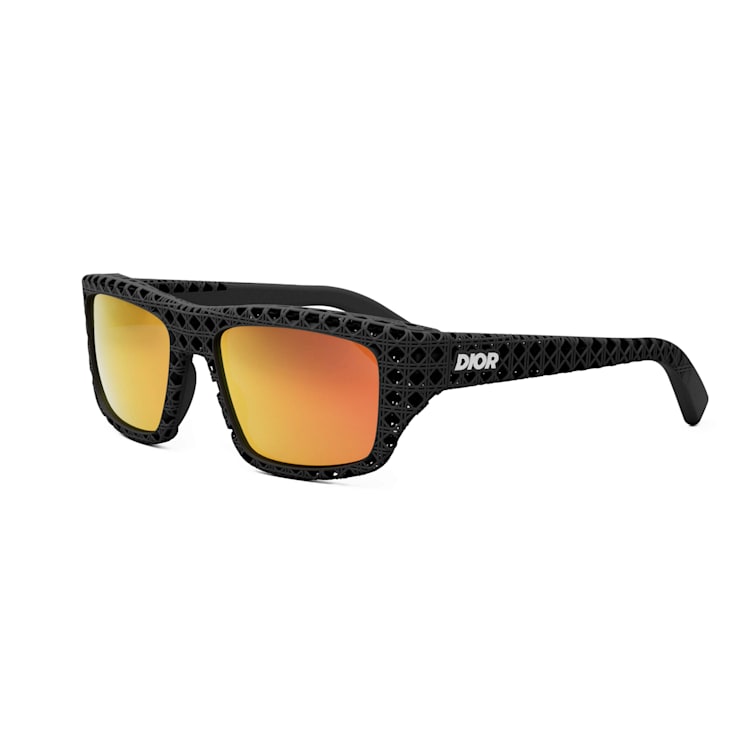Dior 3D Black Frame / Orange Lenses Sunglasses