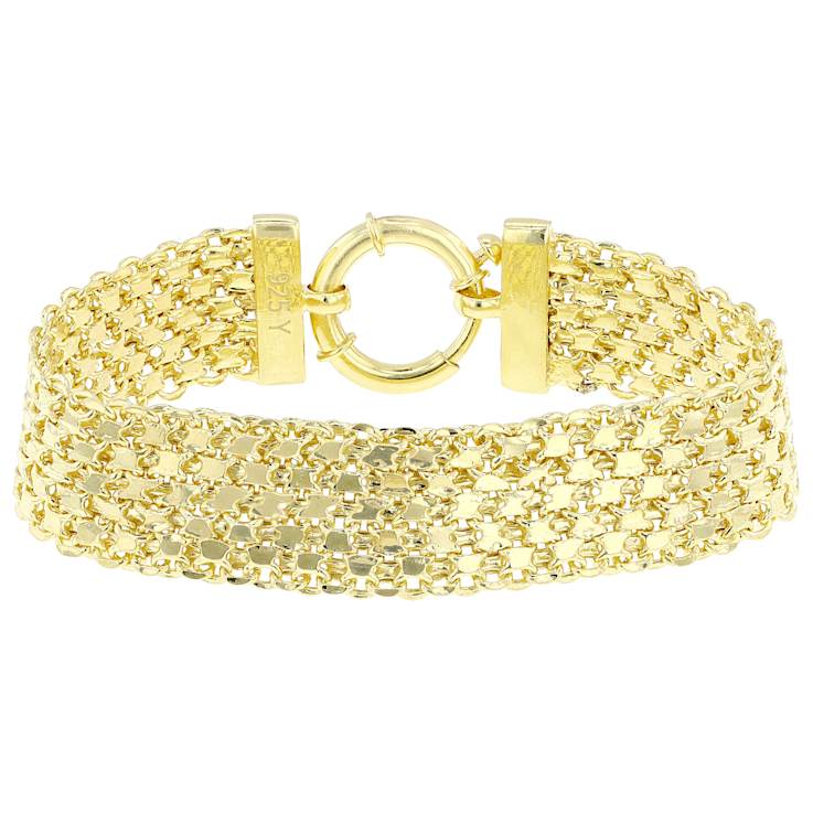 Multi-Row Bismark Chain Bracelet In 18K Gold Over Sterling Silver