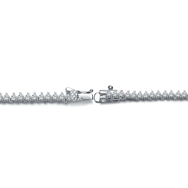 CZ Tennis Necklace In 14K Gold Over Sterling Silver