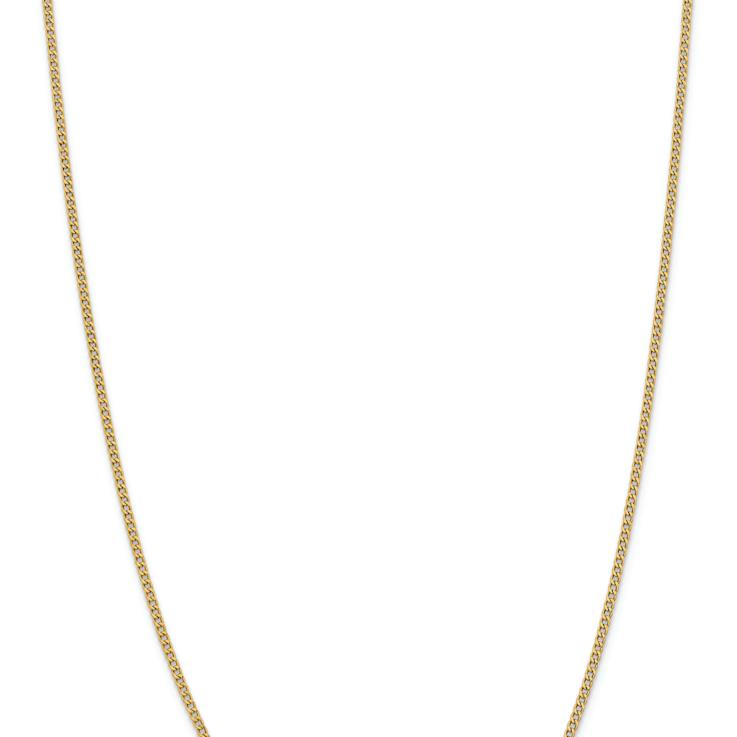14k Yellow Gold 1.85mm Curb Link 20 Inch Chain