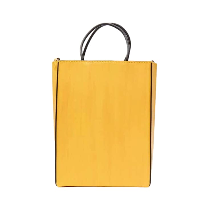 Fendi Roma 2Way Vitello Embossed Yellow Leather Crossbody