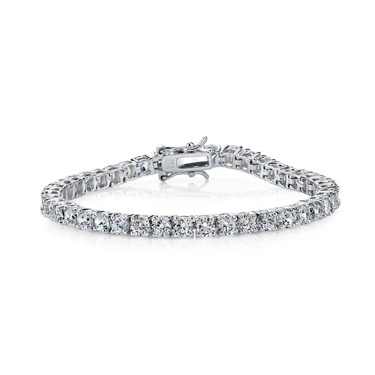 CZ Tennis Bracelet In Sterling Silver