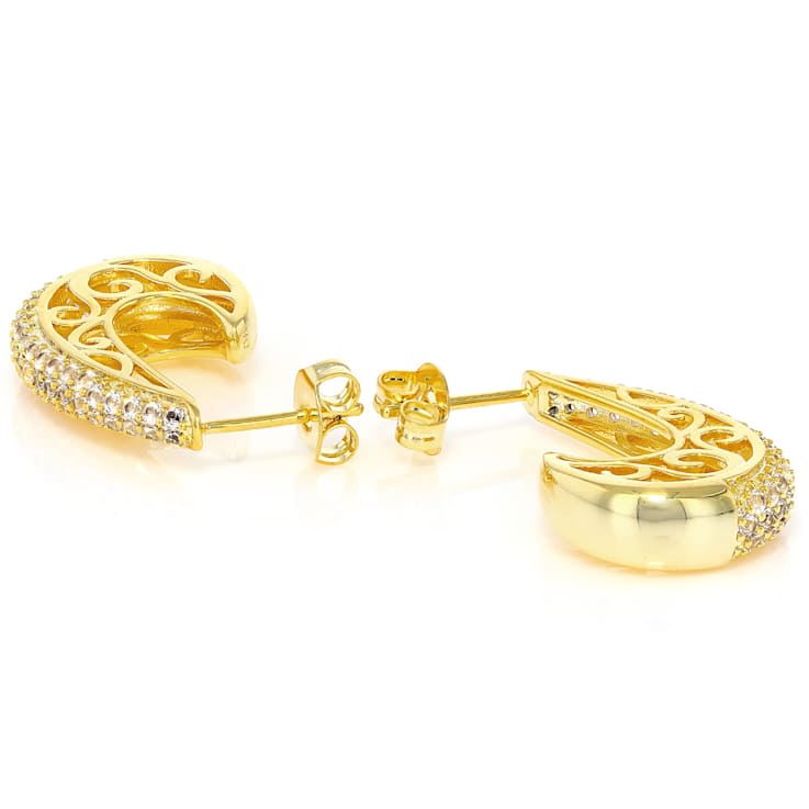 Lab-Created Sapphire J-Hoop Earrings