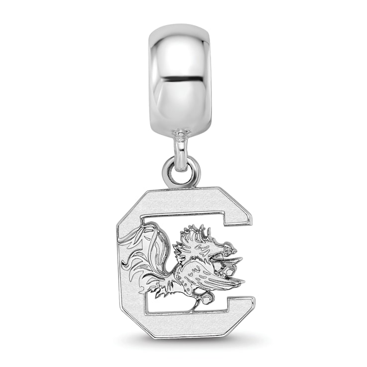 Sterling Silver Rhodium-plated LogoArt University of South Carolina
Small Dangle Bead