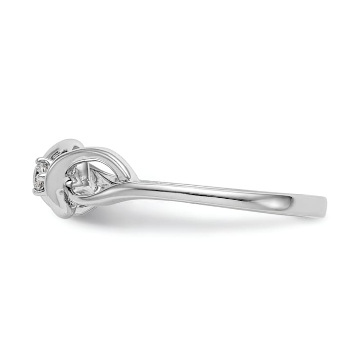 Rhodium Over 14K White Gold First Promise Diamond Promise/Engagement
Ring 0.04ctw