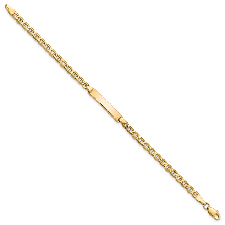14k Yellow Gold Mariner Link ID Bracelet
