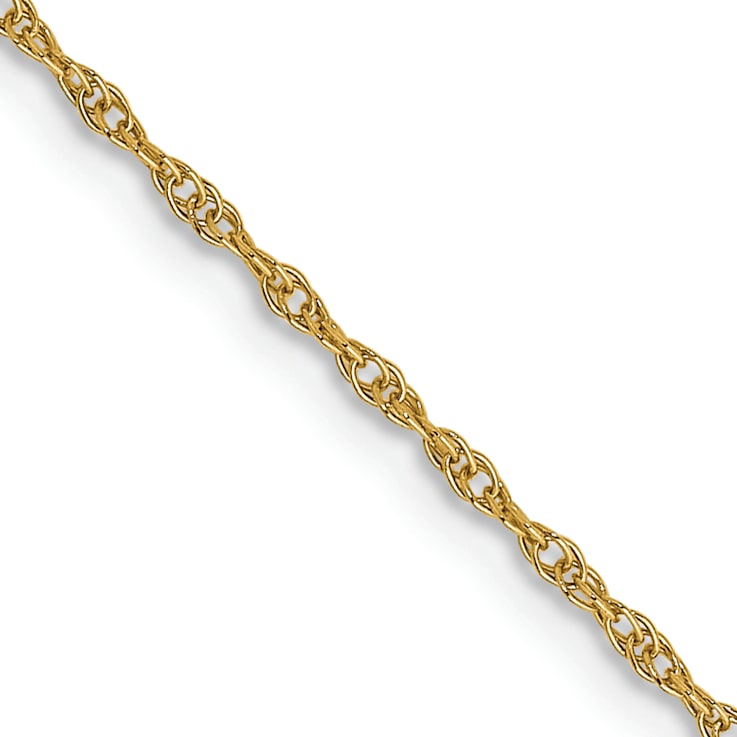 14k Yellow Gold 0.95mm Solid Cable 24 Inch Chain