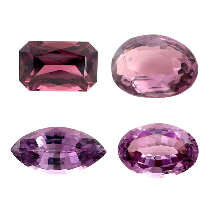 Purple Spinel Mixed Shapes Set of 4 8.99ctw