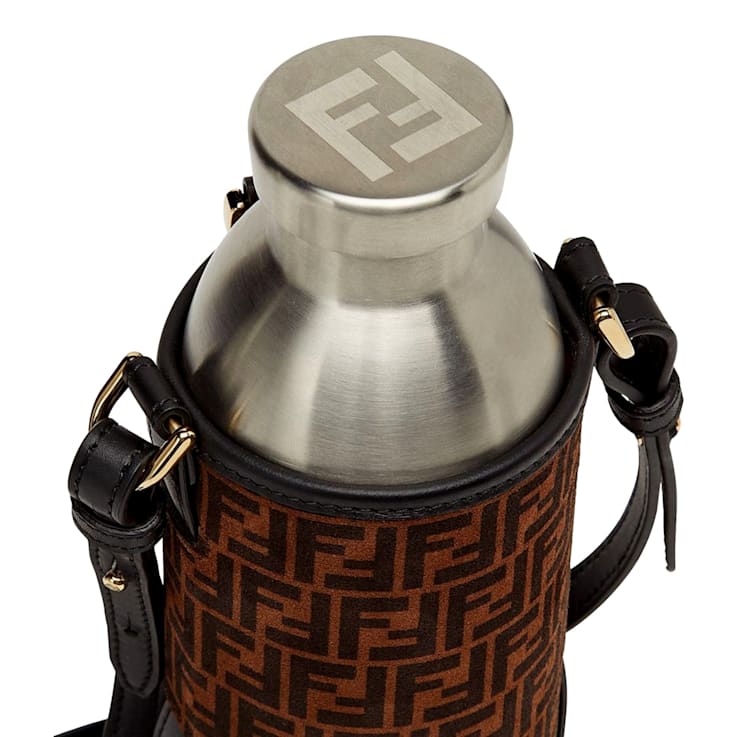 Fendi x 24 Bottles FF Print Suede Bottle Holder Crossbody 2