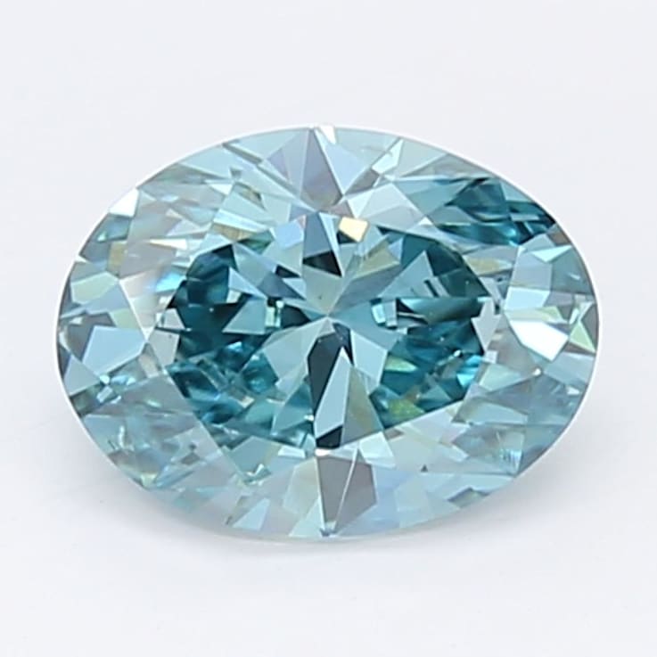 1.01ct Deep Blue Oval Lab-Grown Diamond SI1 Clarity IGI Certified