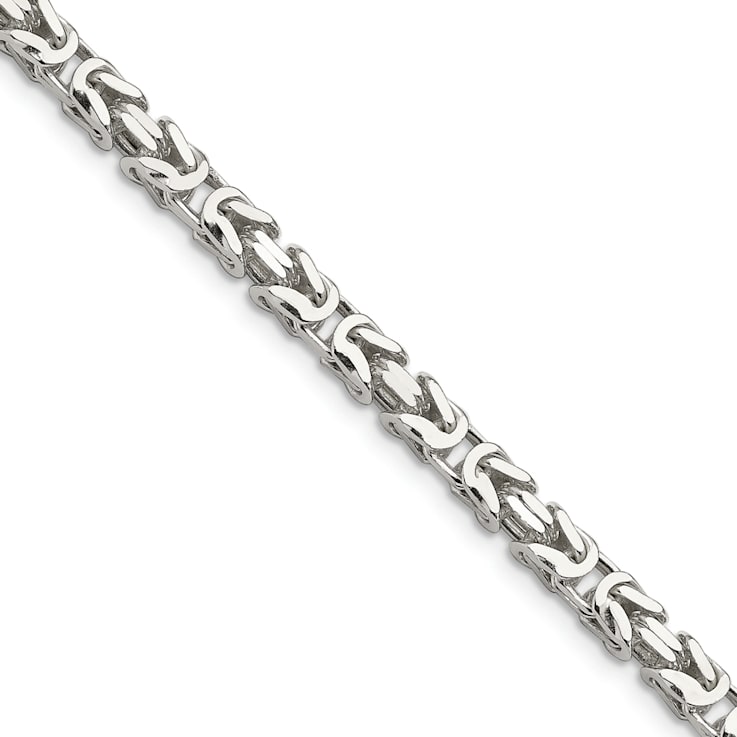 Sterling Silver 5mm Byzantine Chain