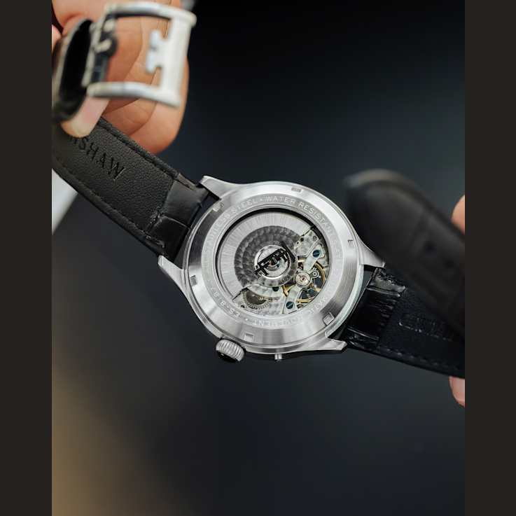 Thomas Earnshaw Baron Grand Date Calendar Open Heart Automatic