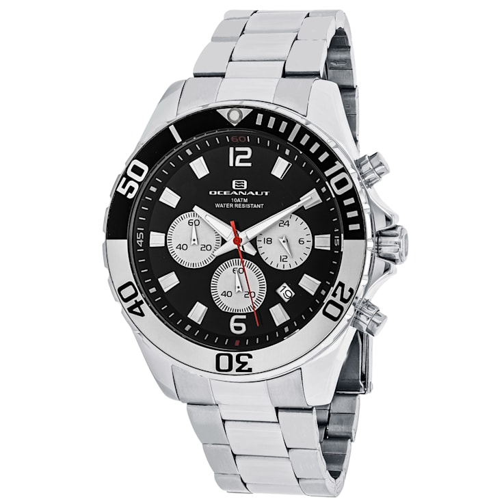 Oceanaut Men's Sevilla Black Dial, Stainless Steel Watch