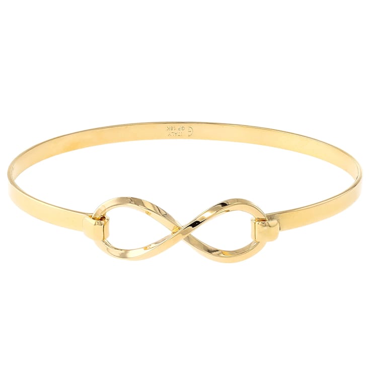 Infinity Bracelet In 18K Gold Over Bronze