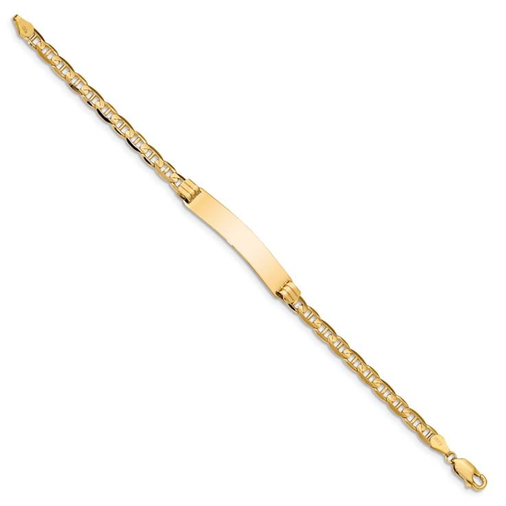 14k Yellow Gold Mariner Link ID Bracelet