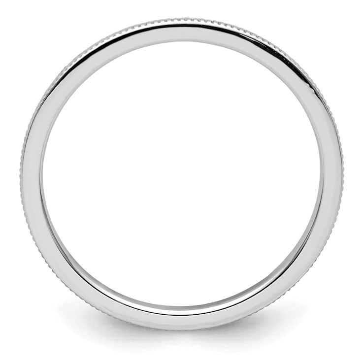 14K White Gold 1.2mm Milgrain Stackable Expressions Band