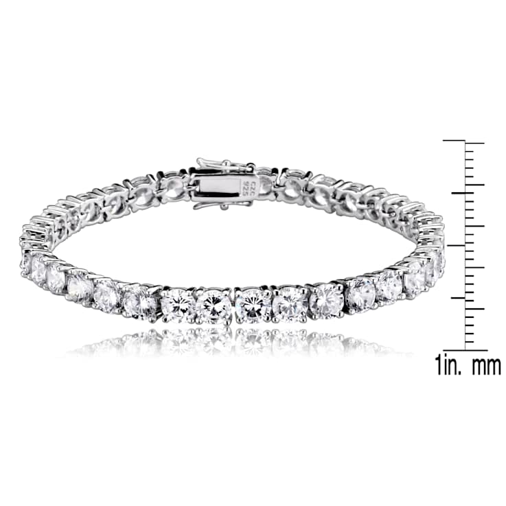 CZ Tennis Bracelet In Sterling Silver