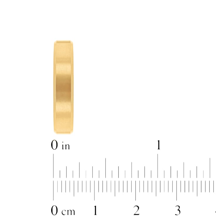 Robert Alton Men's Beveled Edge 6mm Band Ring In Tungsten