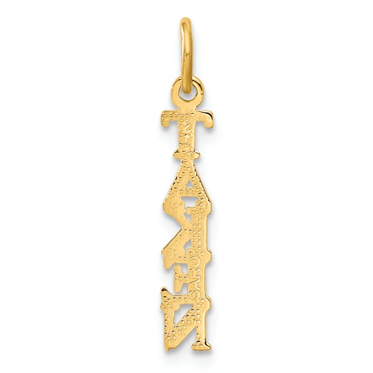 14k Yellow Gold Polished TAKEN pendant