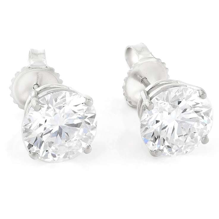 Lab-Grown Diamond Stud Earrings In 14K White Gold 5.00ctw