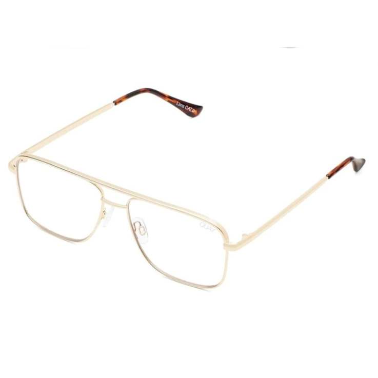 Quay Poster Boy Mini Gold Aviator Frame / Clear Lenses Sunglasses