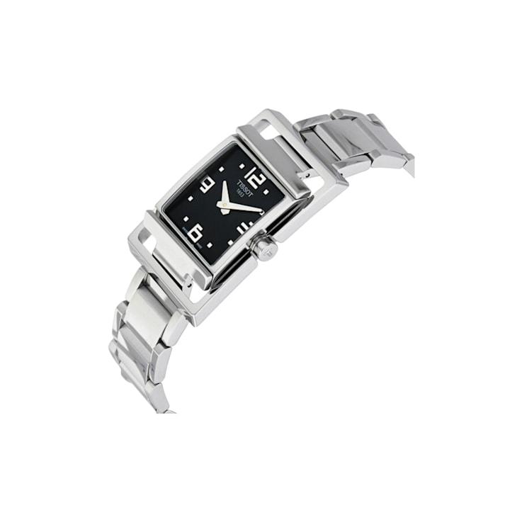 Tissot Women's Stainless Steel Bracelet Black Dial Watch