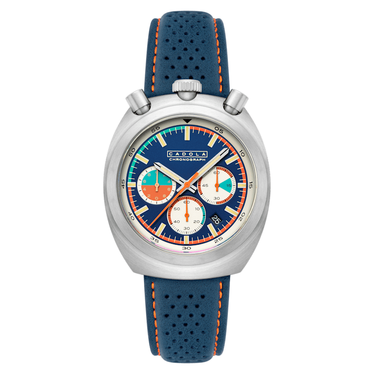 Cadola Testa Di Toro Blue Dial White Bezel Blue Stainless Steel Band
Chronograph Watch