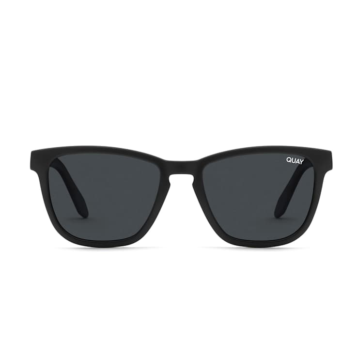 Quay Hardwire Black Frame / Smoke Polarized Lenses Sunglasses