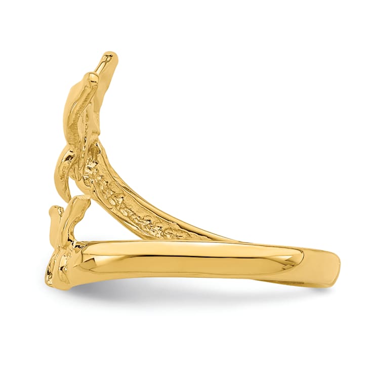 Quality Gold D4690 14K Yellow Gold Polished Butterfly Toe Ring