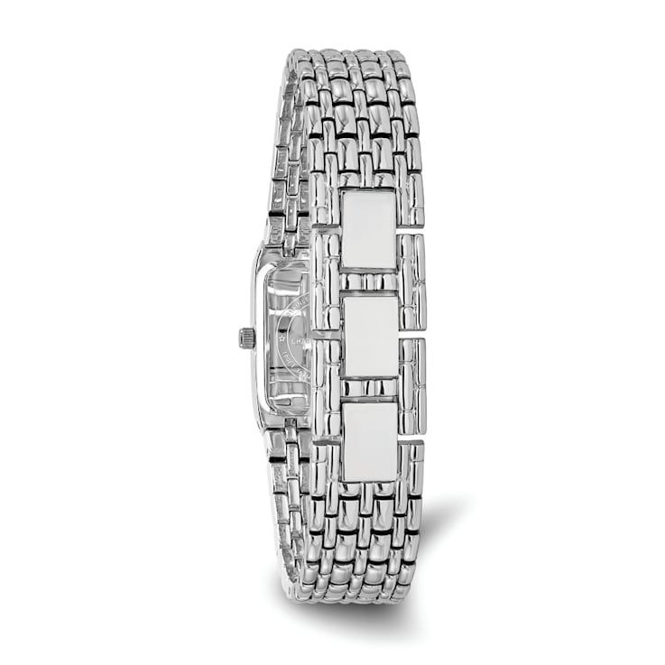Charles Hubert Chrome-finish White Dial Quartz Watch
