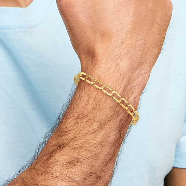 14K Yellow Gold Polished Link Bracelet