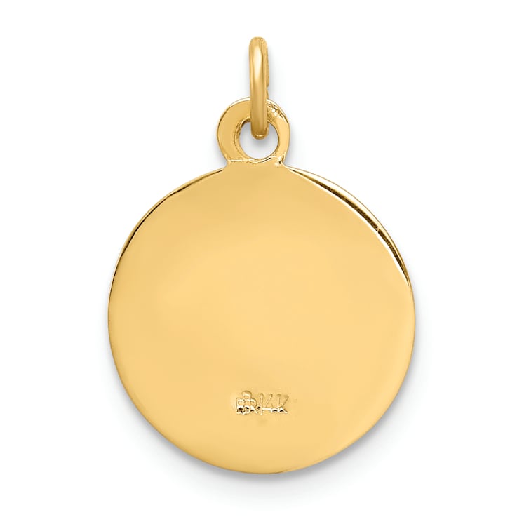 14K Yellow Gold Holy Spirit Medal Charm