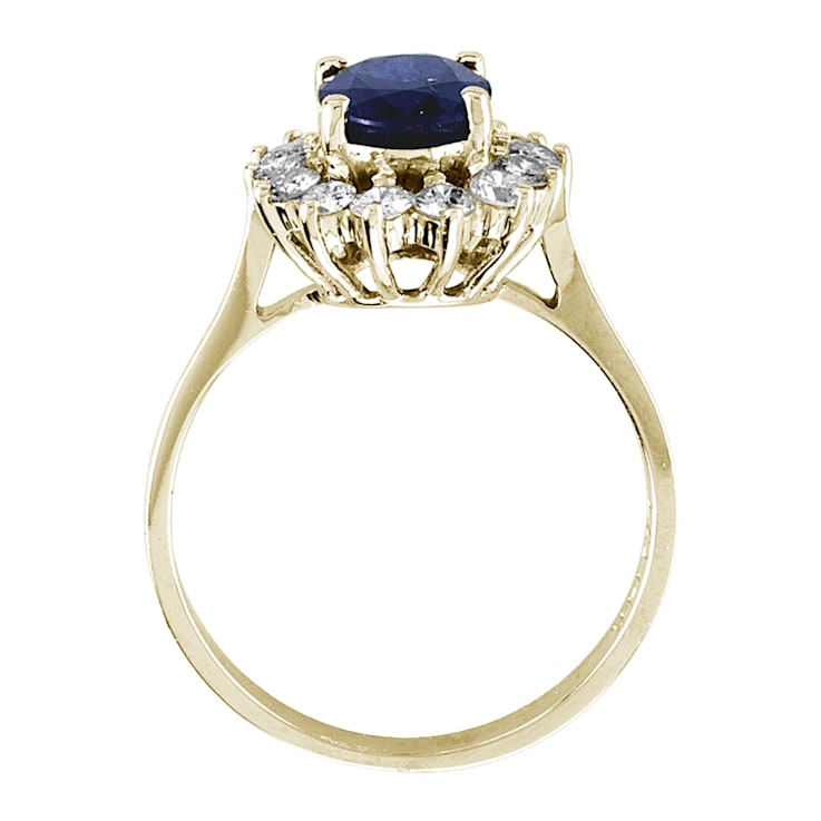 1.75ctw Sapphire and Diamond Ring in 14k Yellow Gold