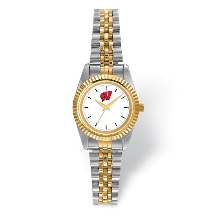 LogoArt University of Wisconsin Pro Two-tone Ladies Watch
