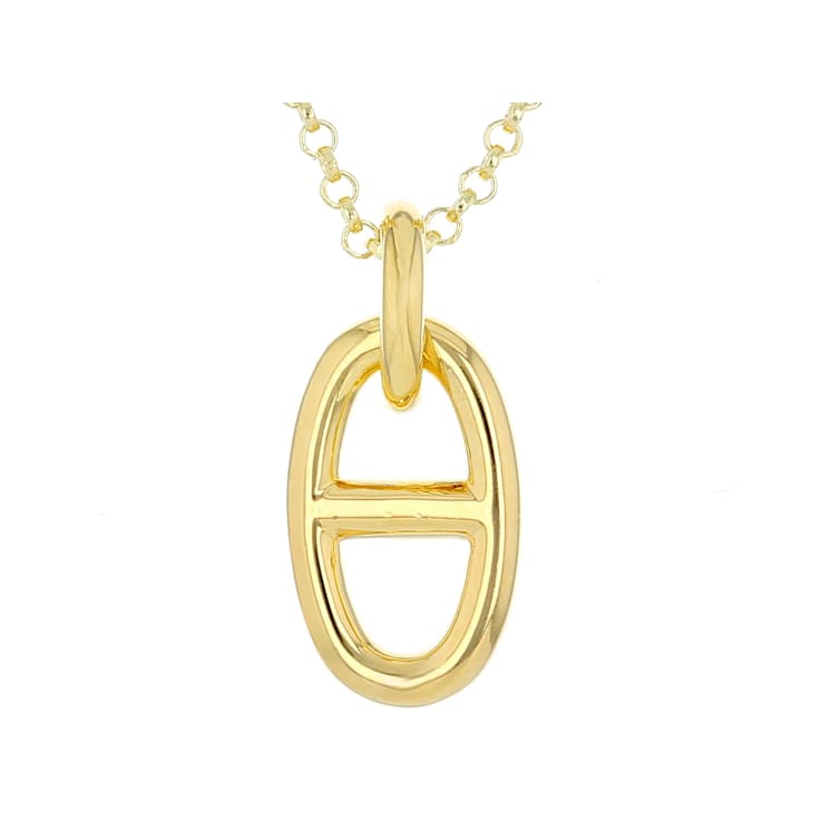 Mariner Link Pendant Necklace In 18K Gold Over Sterling Silver