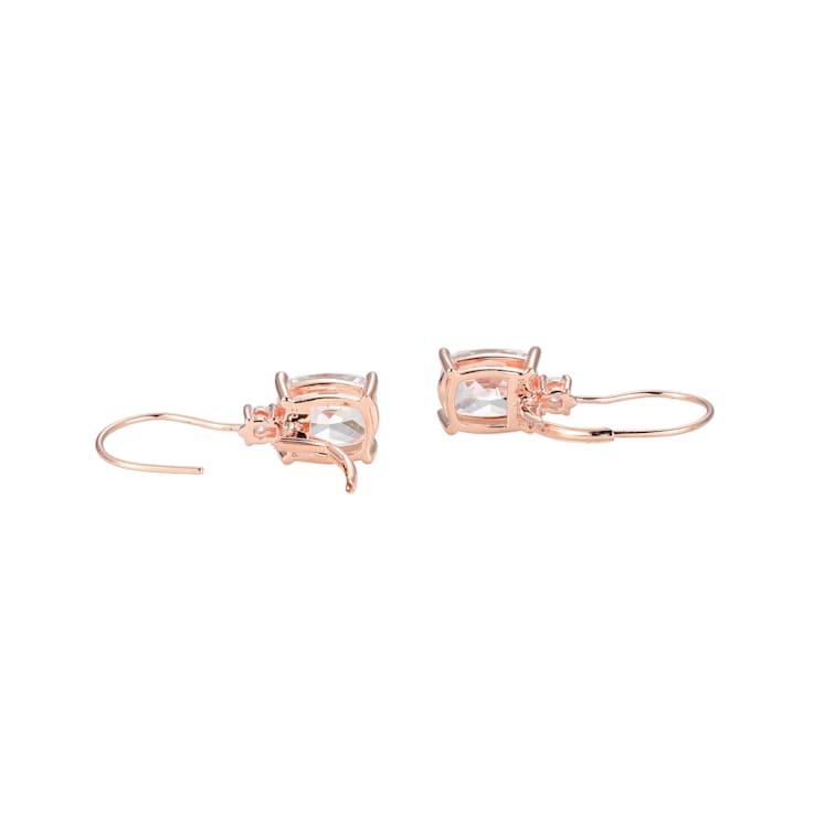 White Cubic Zirconia 18K Rose Gold Over Sterling Silver