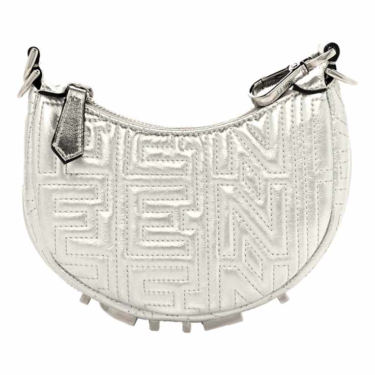 Fendi x Marc Jacobs Fendigraphy Silver Tone Mini Hobo