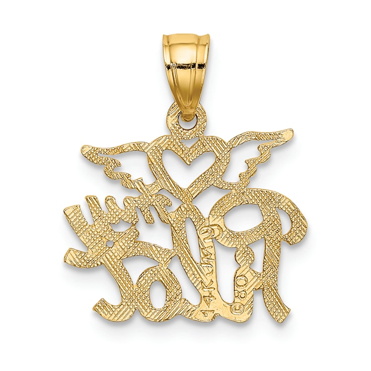 14k Yellow Gold Textured Love (Heart) My Pilot Charm
