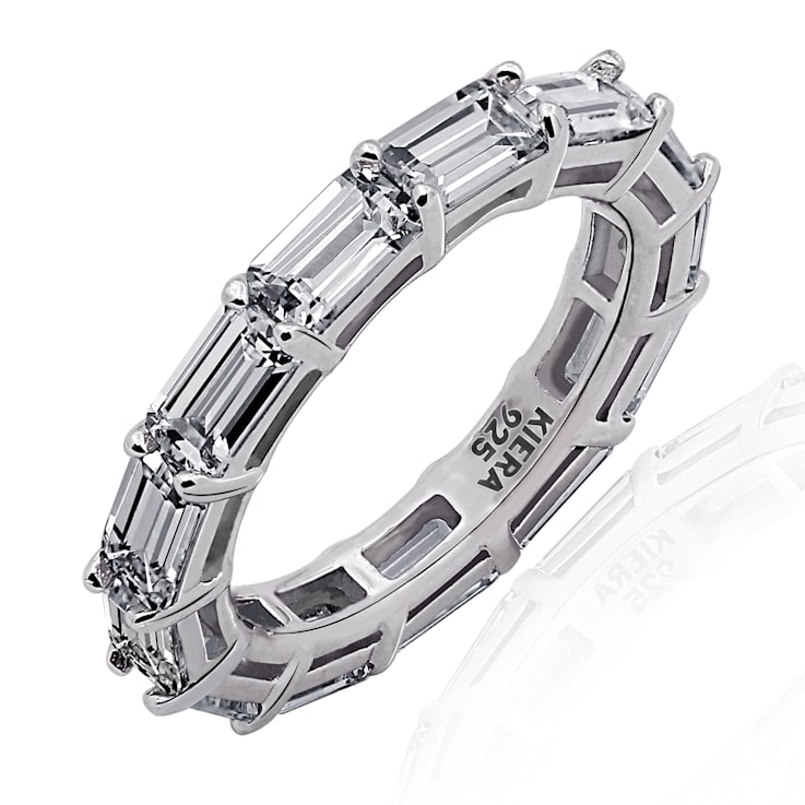 White Cubic Zirconia Platinum Over Sterling Silver Ring 3.50ctw