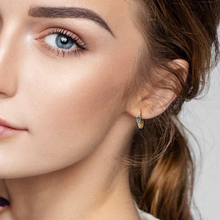 London Blue Topaz 14K Yellow Gold Earrings 0.8ctw