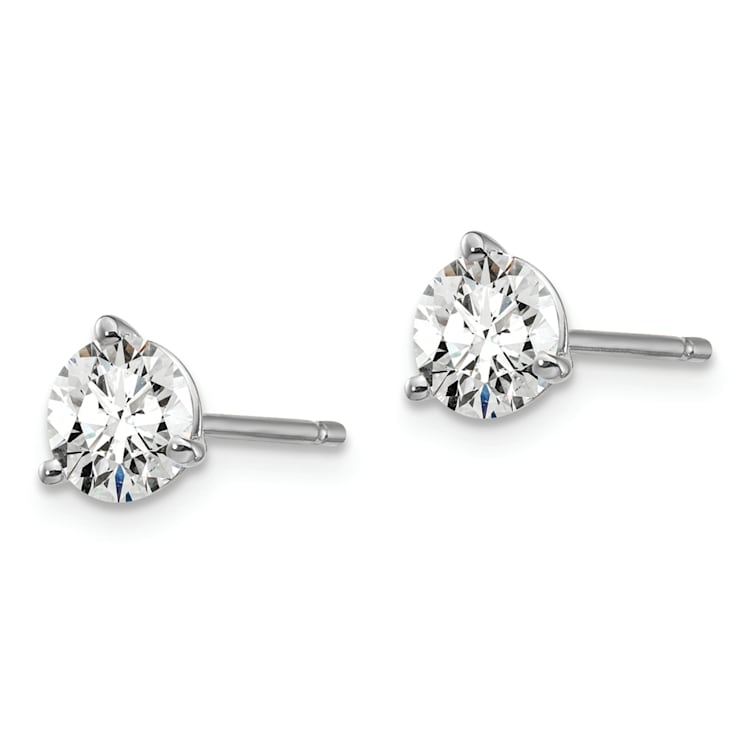 Certified White Lab-Grown Diamond G-H SI 14k White Gold Martini Stud
Earrings 1.00ctw