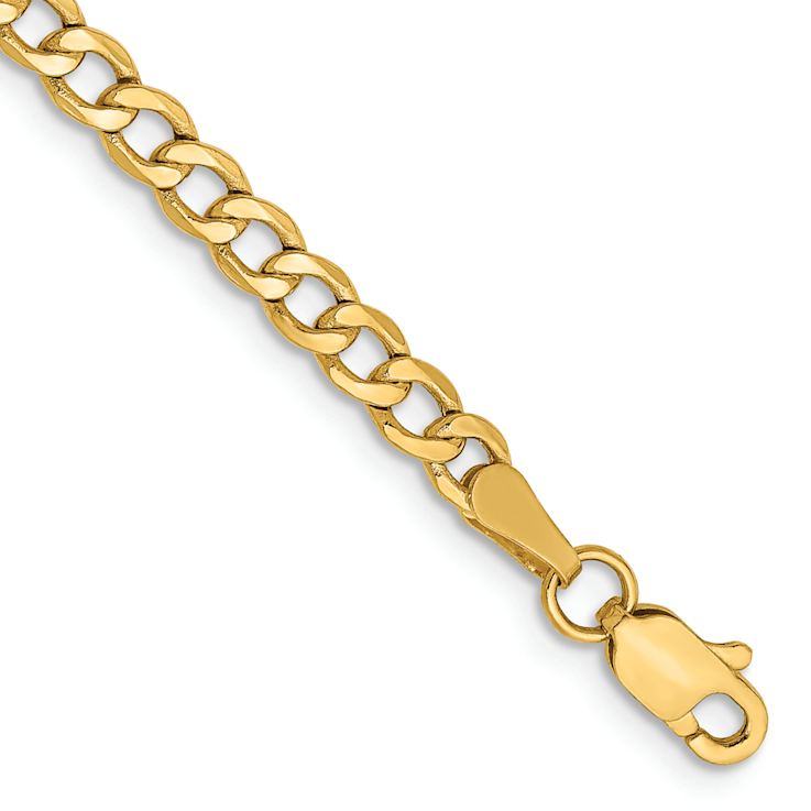 10k Yellow Gold 3.35mm Curb Link Bracelet