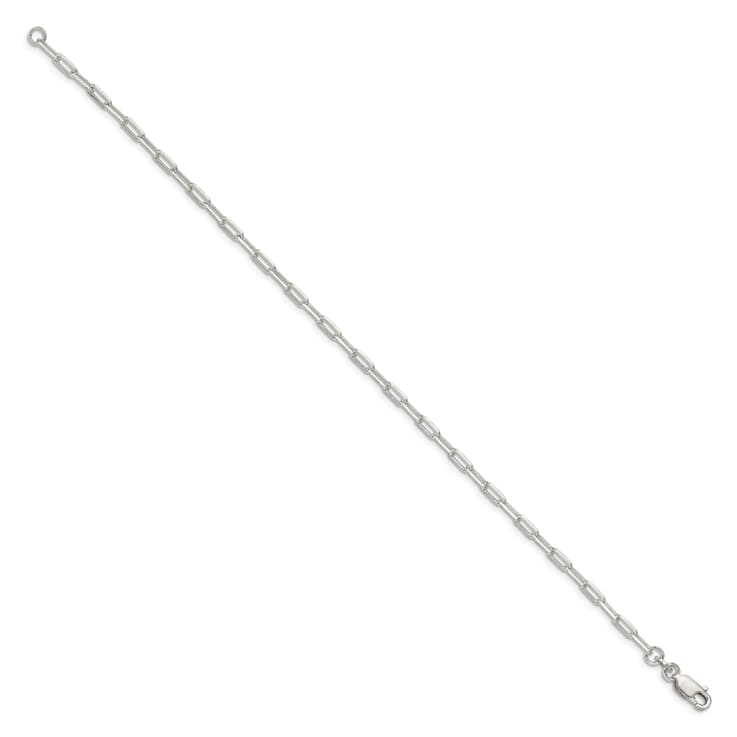 Sterling Silver 2.75mm Elongated Open Link Chain Bracelet
