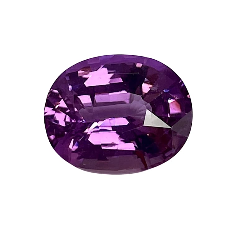 Purple Sapphire Loose Gemstone Unheated 10.2x8.3mm Oval 3.83ct