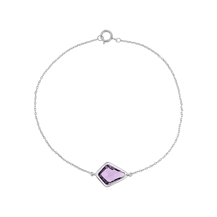 Kite Amethyst Station Bracelet In Sterling Silver 1.68ctw