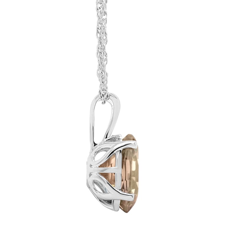 10x8mm Oval Labradorite Rhodium Over Sterling Silver Pendant With Chain