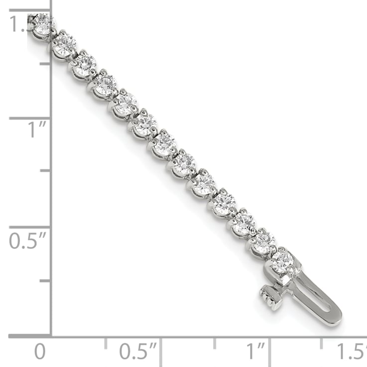 14K White Gold Lab Grown Diamond VS/SI GH, Tennis Bracelet