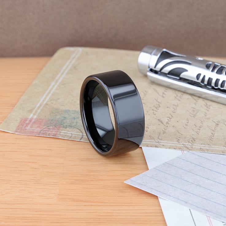 MORPHEUS Flat Black Tungsten Ring 8mm